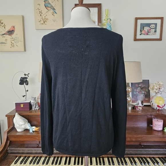 Anthro Knitted & Knotted Swan Tableau Sweater Top - Picture 11 of 13